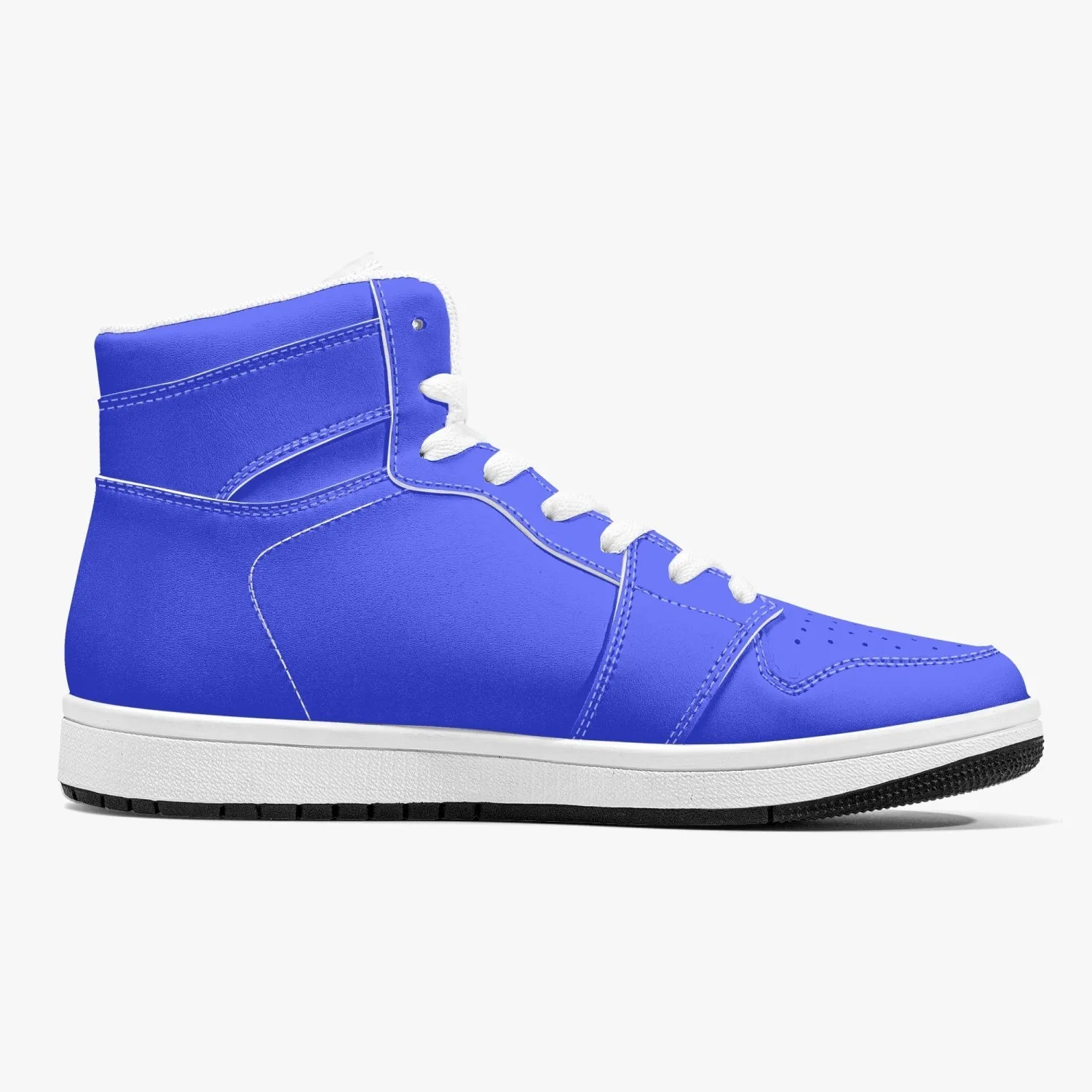 209. AJ1 High-Top Leather Sneakers - White / Black