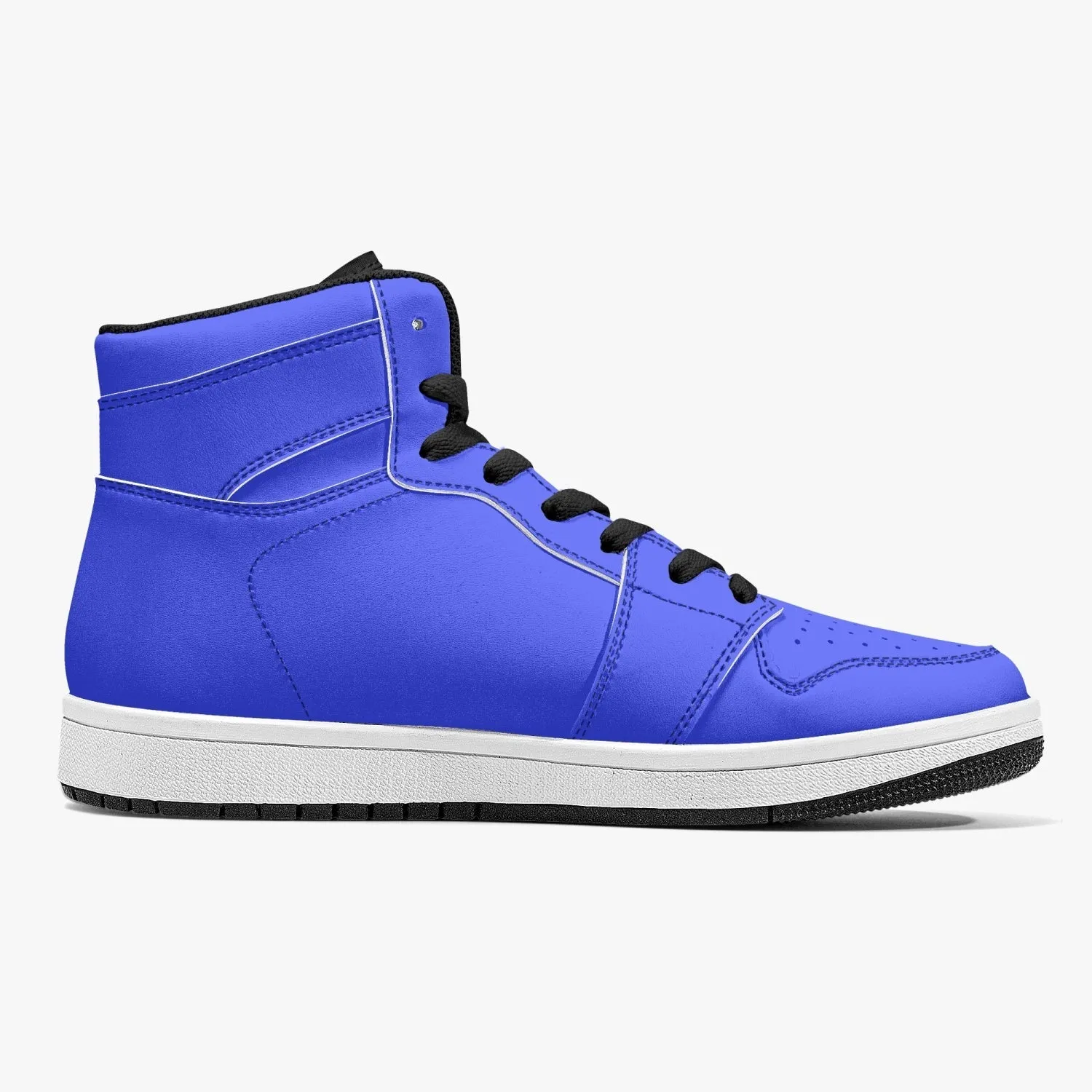 209. AJ1 High-Top Leather Sneakers - White / Black