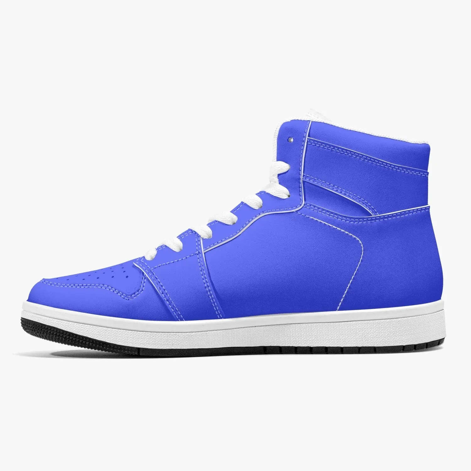 209. AJ1 High-Top Leather Sneakers - White / Black