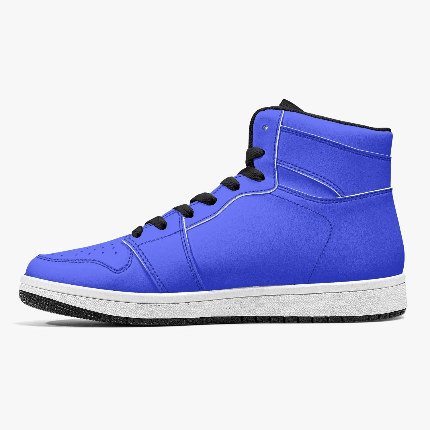 209. AJ1 High-Top Leather Sneakers - White / Black
