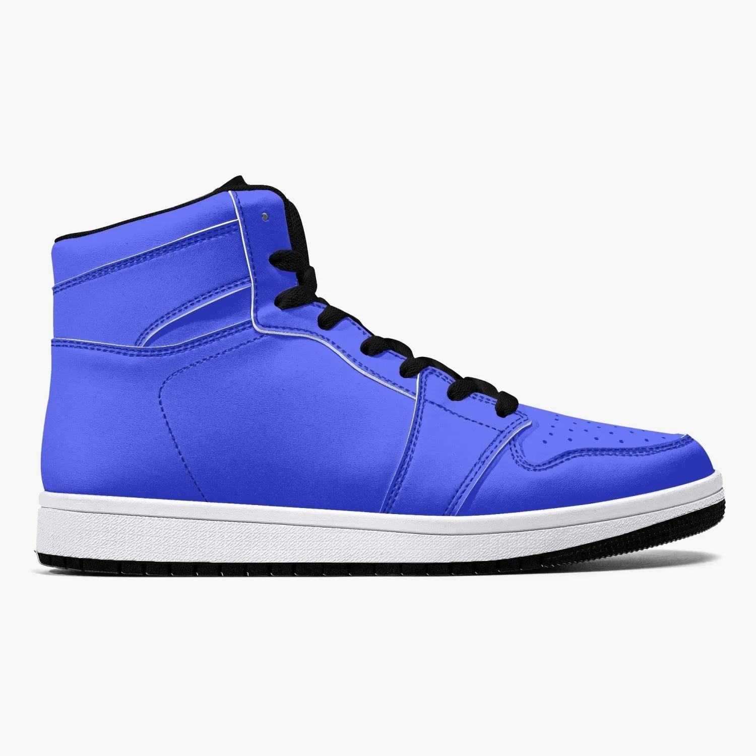 209. AJ1 High-Top Leather Sneakers - White / Black