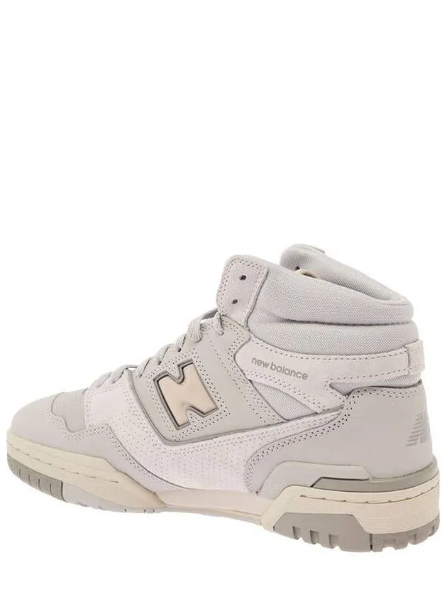 '650' Grey High-Top Sneakers With N Logo In Leather And Mesh Woman