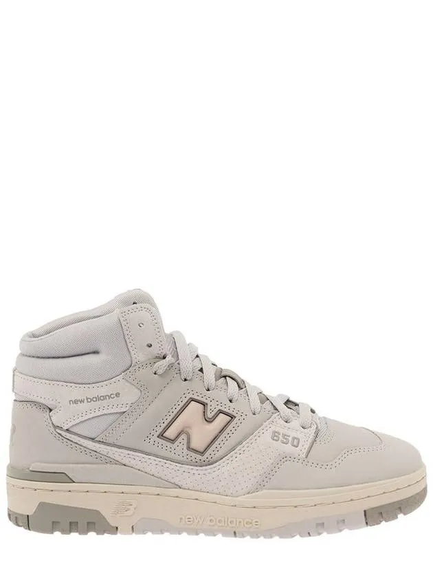 '650' Grey High-Top Sneakers With N Logo In Leather And Mesh Woman
