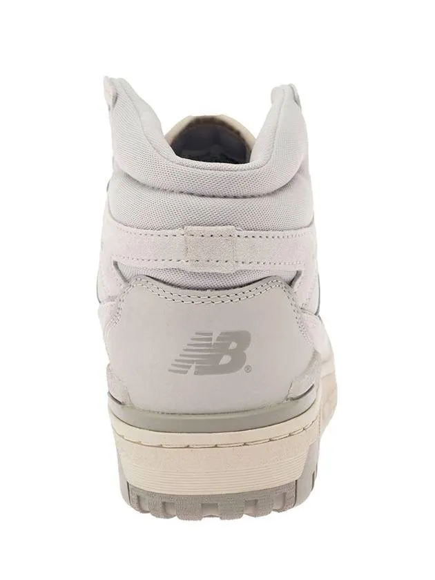 '650' Grey High-Top Sneakers With N Logo In Leather And Mesh Woman