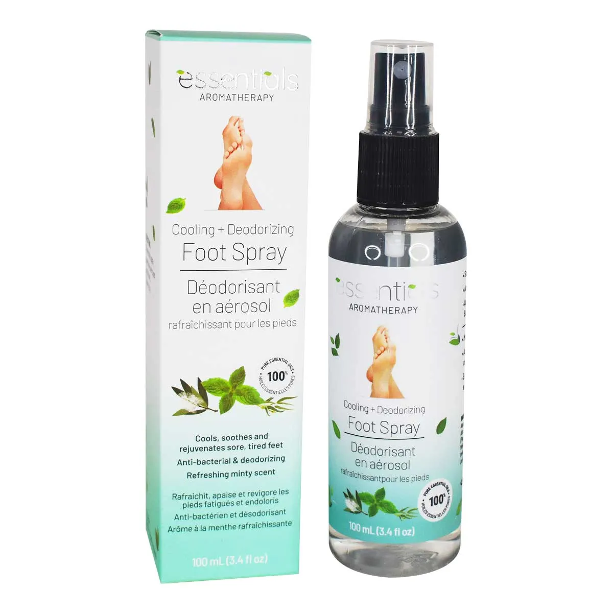 Cooling & Deodorizing Foot Spray 100ml Bottle