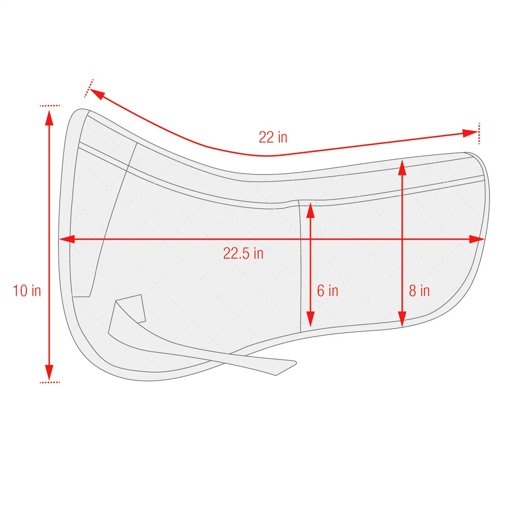 ECP Quilted 4 Pocket Correction Half Pad