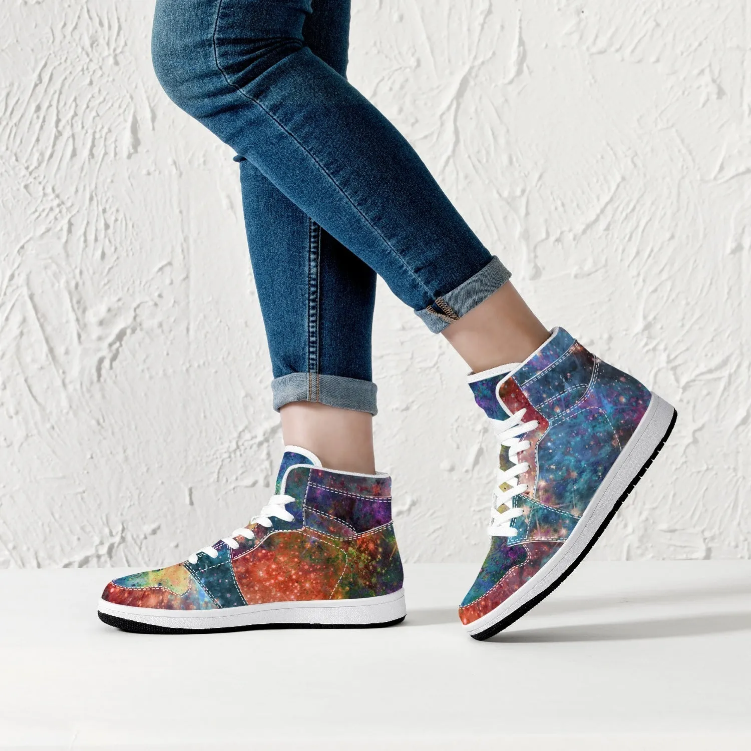 Fortuna Psychedelic Split-Style High-Top Sneakers