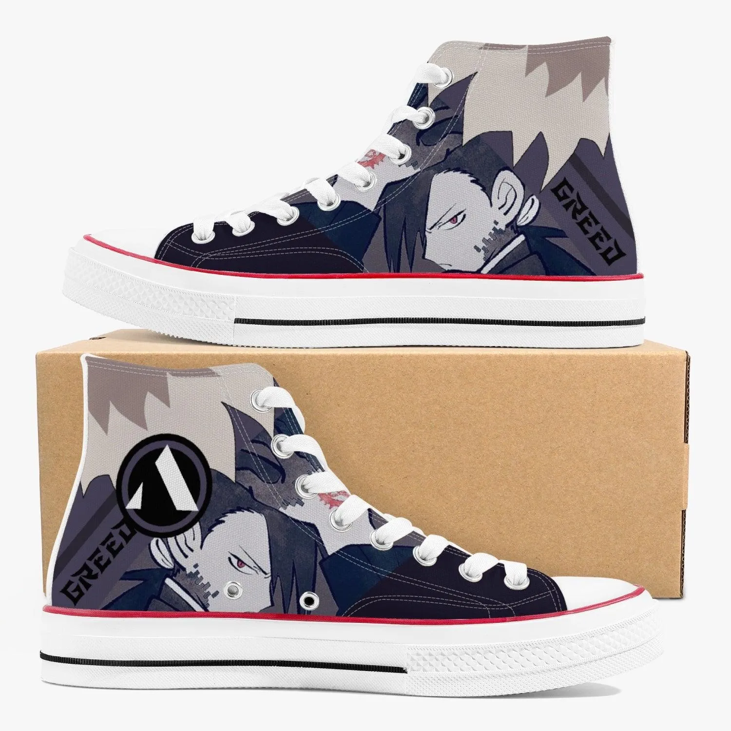Fullmetal Alchemist Greed A-Star High White Anime Shoes