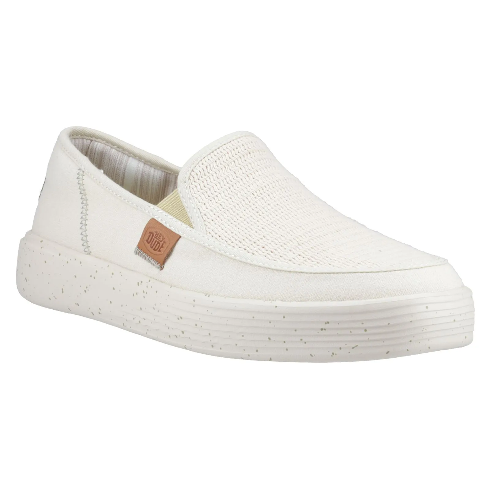 HEYDUDE Sunapee Coastline Cotton Blend Men's Bone Loafers