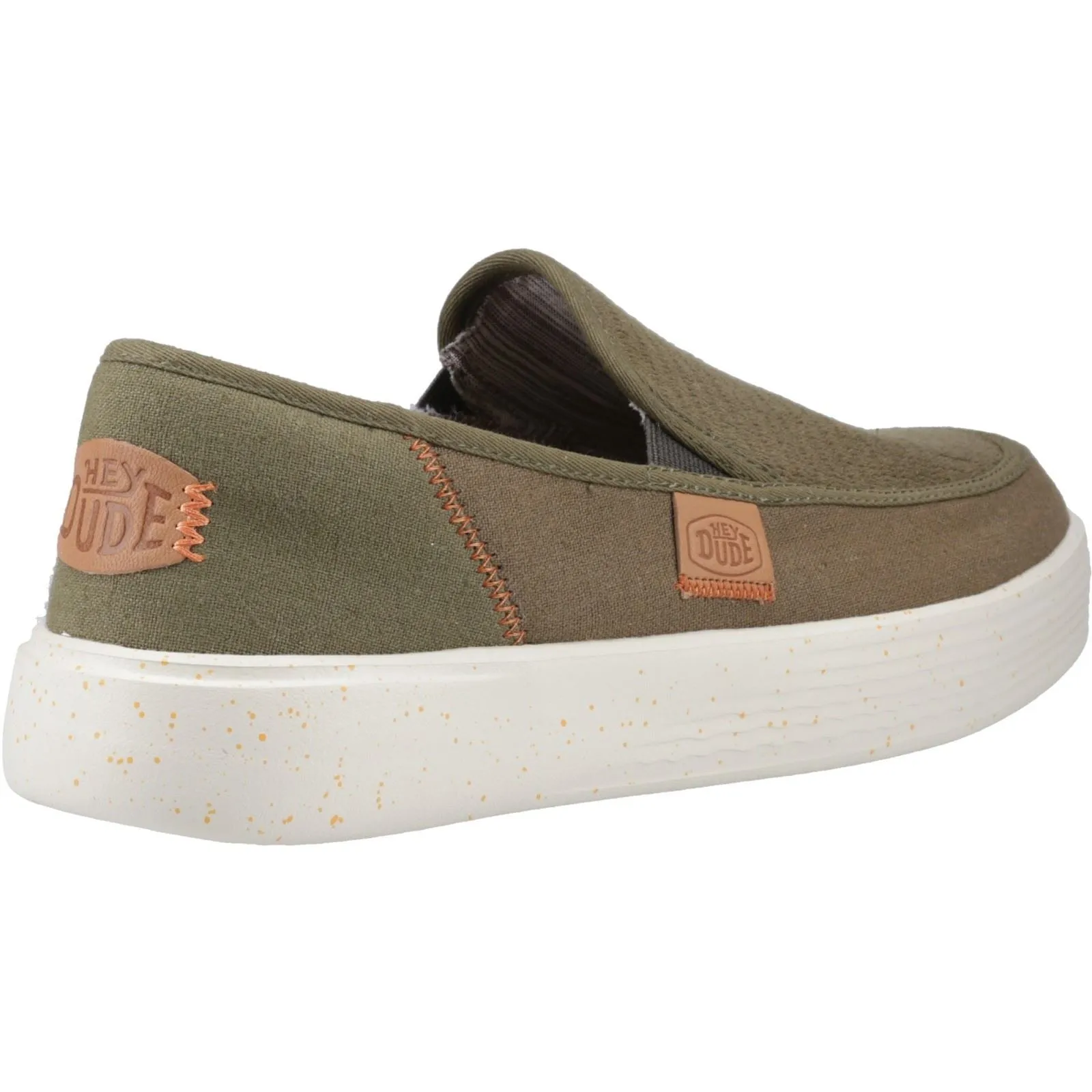 HEYDUDE Sunapee Coastline Cotton Blend Men's Olive Loafers