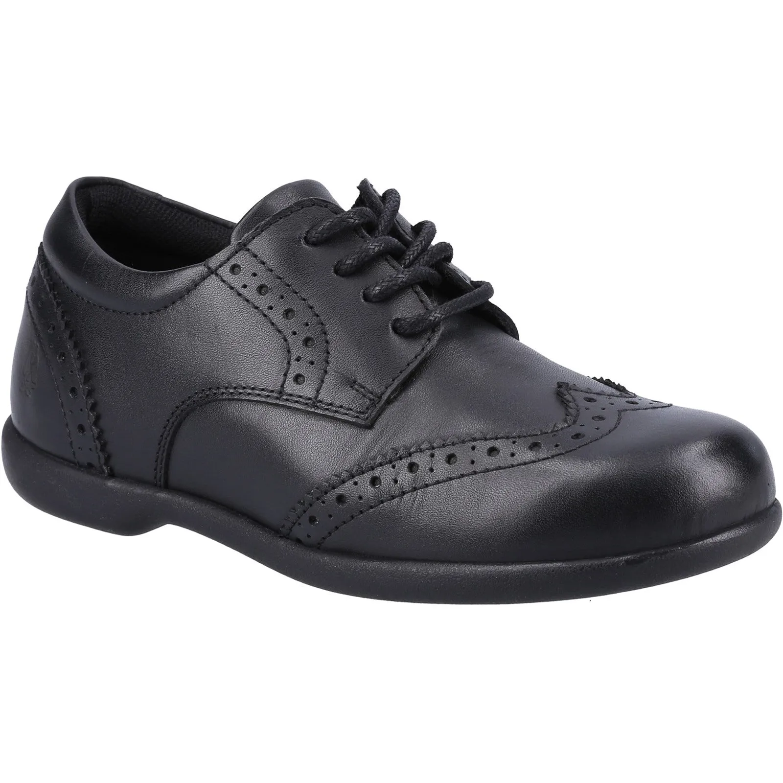 Hush Puppies Girls Bridget Leather School Shoes - Black