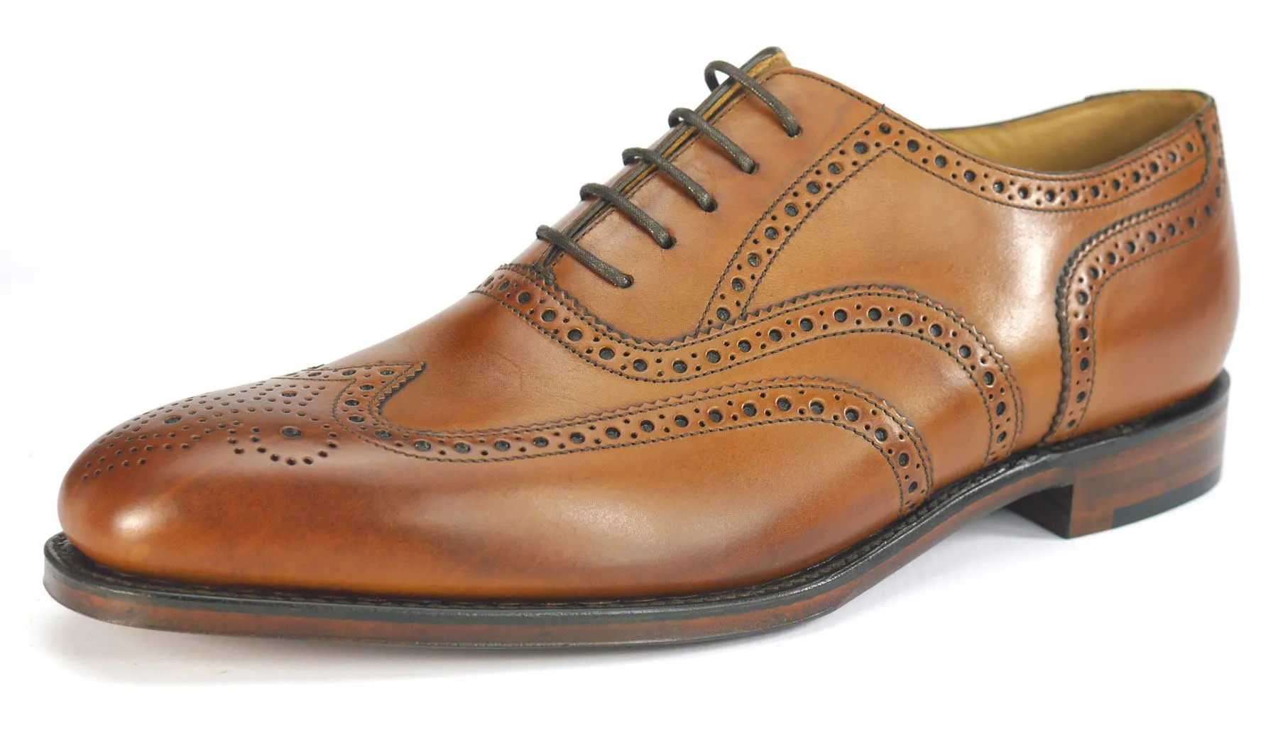 Loakes Buckingham Goodyear Welted Leather Soles Mens Brogue Lace Shoes