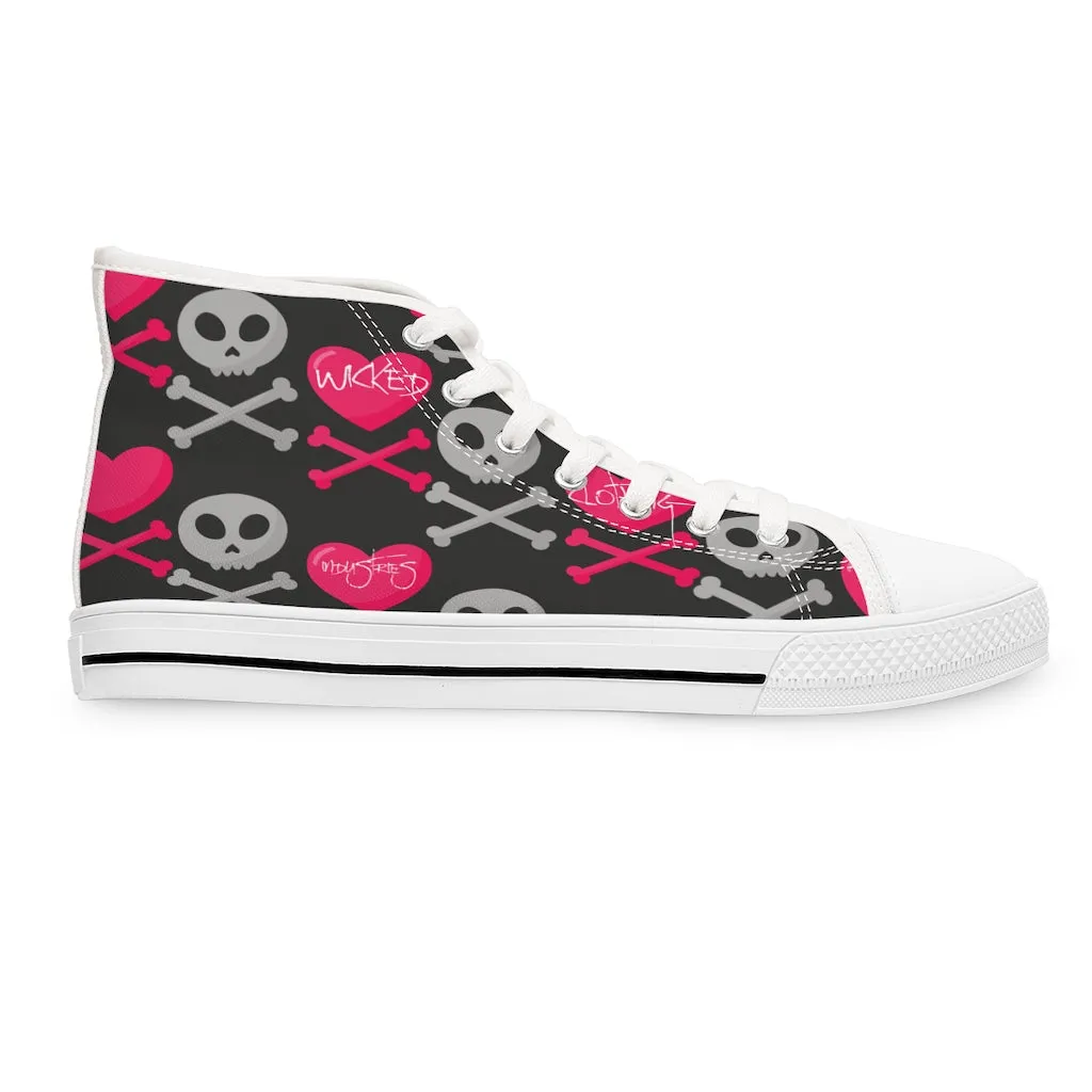 Love /skulls High Top Sneakers