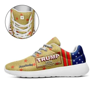 Luxury Gifts,Personalized Trump Design Sneakers, Custom Lace-up Running shoes, Support Gift