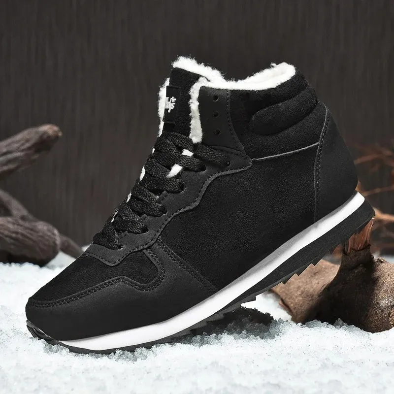 Men's Warm Fleece Lined Lace Up Winter Boots with Non Slip Sole | Perfect for Outdoor Activities