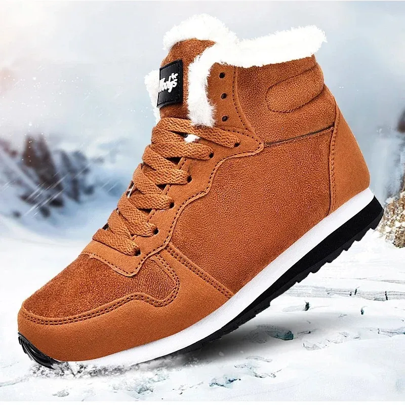 Men's Warm Fleece Lined Lace Up Winter Boots with Non Slip Sole | Perfect for Outdoor Activities