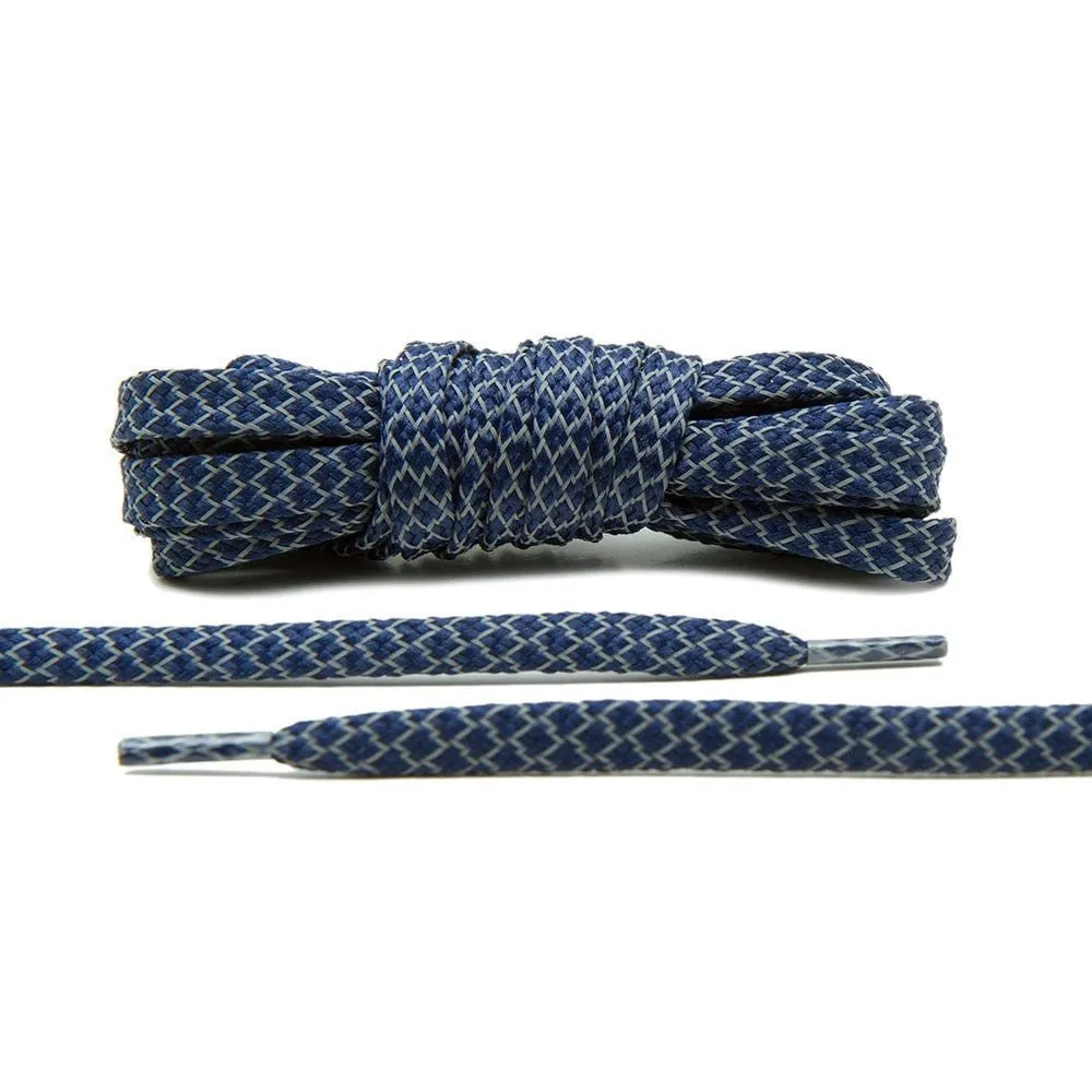 Navy Blue - Reflective Flat Laces 1.0