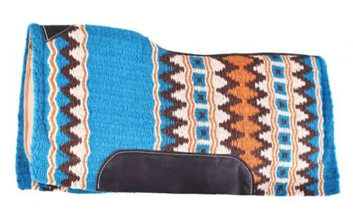 Showman Memory Foam Felt Saddle Pad, Turquoise