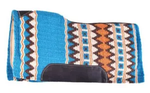 Showman Memory Foam Felt Saddle Pad, Turquoise
