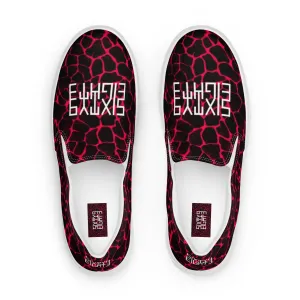 Sixty Eight 93 Logo White Boa Red & Black Men's Slip On Shoes