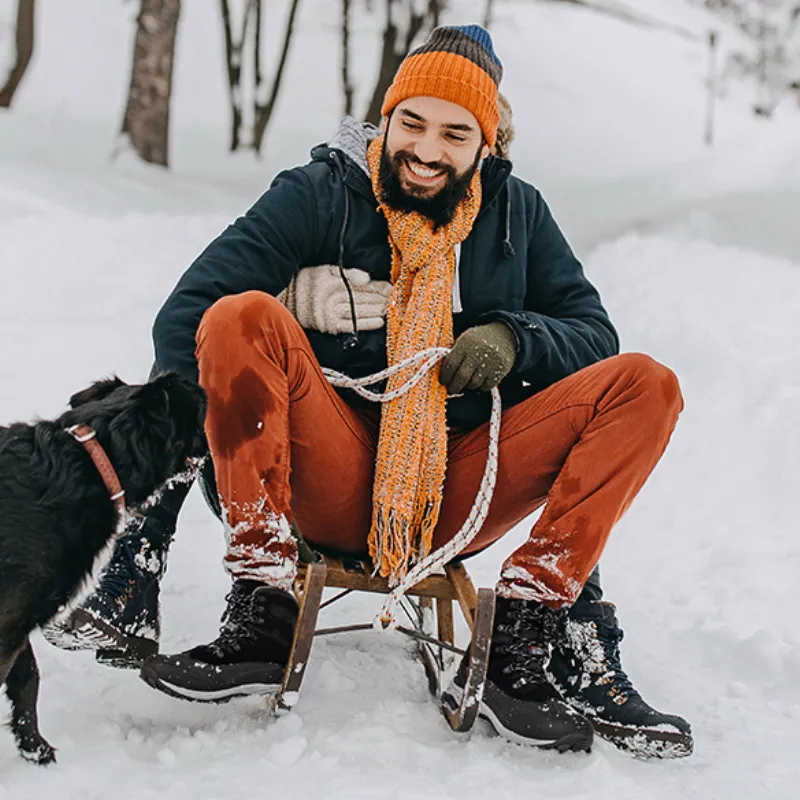 Snowwolf Men's Waterproof Snow Hiking Boots