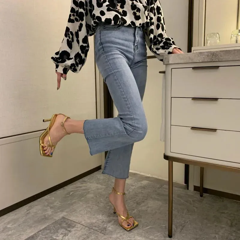 Square toe Ankle Strap high heel Sandals