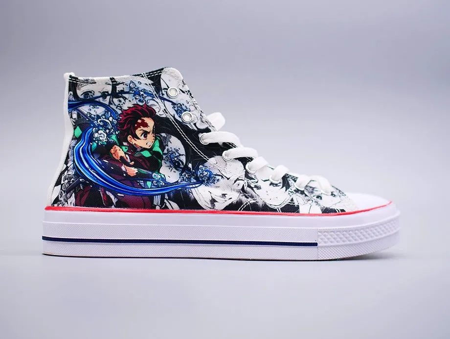 Tanjiro Kamado High Top Canvas Sneakers - Demon Slayer