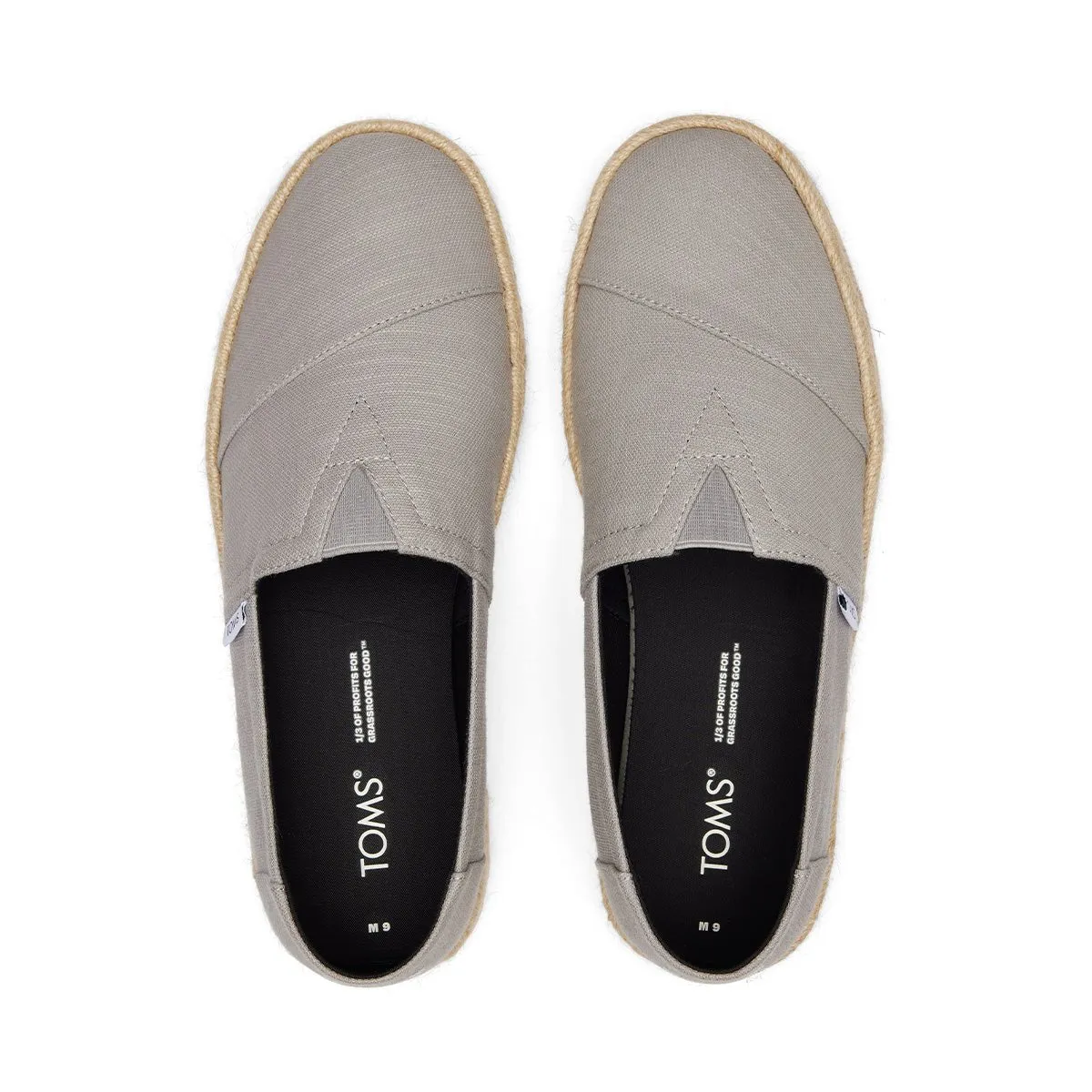 TOMS Espadrille Alpargata Rope 2.0 Men - Drizzle Grey Recycled Cotton Canvas