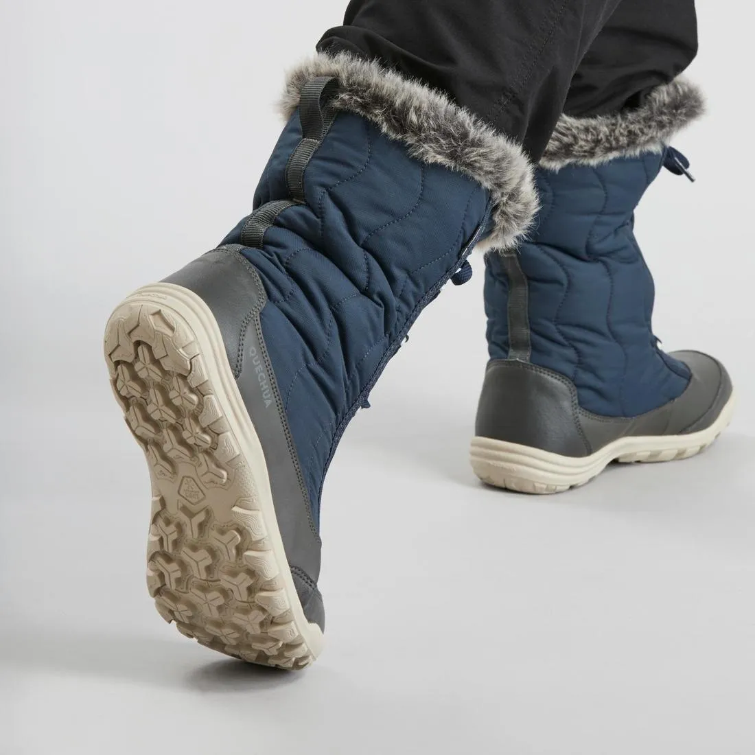 Women's High Snow Boots Laced Waterproof - SH500 X-Warm