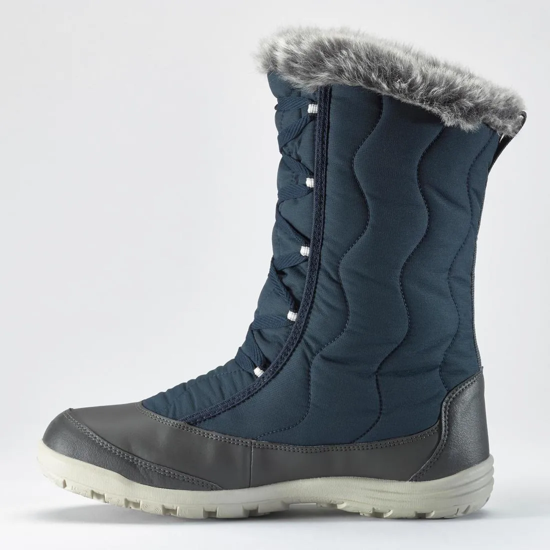 Women's High Snow Boots Laced Waterproof - SH500 X-Warm