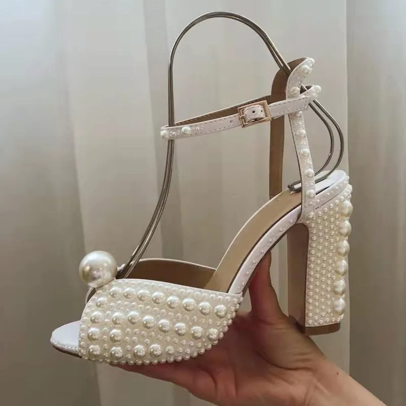 Y2K Crystal Embellished Square Heel Gladiator Sandals